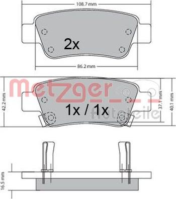 Metzger 1170508 - Гальмівні колодки, дискові гальма avtolavka.club