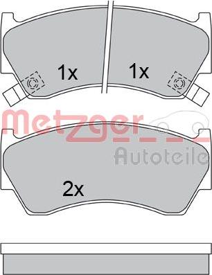 Metzger 1170580 - Гальмівні колодки, дискові гальма avtolavka.club