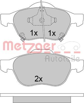 Metzger 1170587 - Гальмівні колодки, дискові гальма avtolavka.club