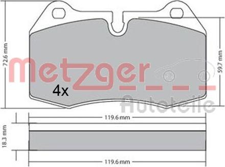 Metzger 1170577 - Гальмівні колодки, дискові гальма avtolavka.club