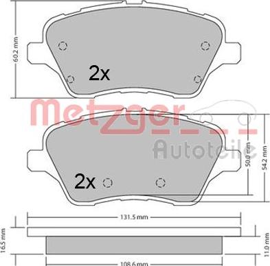 Metzger 1170640 - Гальмівні колодки, дискові гальма avtolavka.club