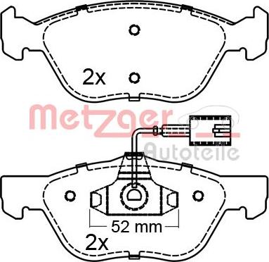 Metzger 1170647 - Гальмівні колодки, дискові гальма avtolavka.club