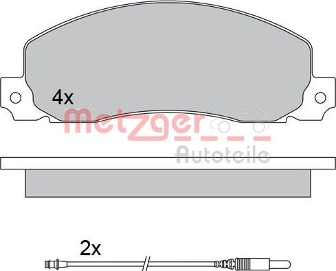 Metzger 1170659 - Гальмівні колодки, дискові гальма avtolavka.club