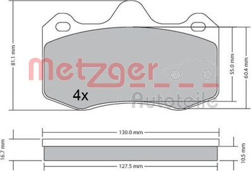 Metzger 1170656 - Гальмівні колодки, дискові гальма avtolavka.club