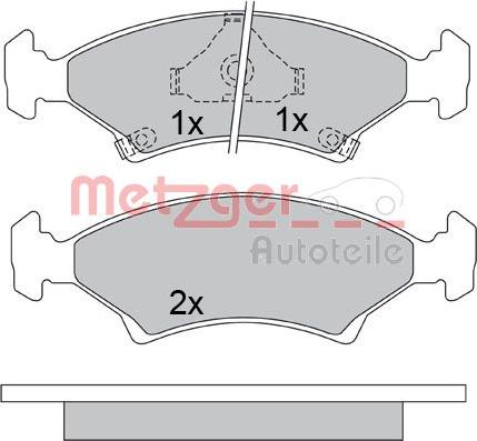 Metzger 1170666 - Гальмівні колодки, дискові гальма avtolavka.club