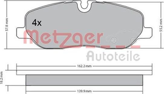 Metzger 1170668 - Гальмівні колодки, дискові гальма avtolavka.club