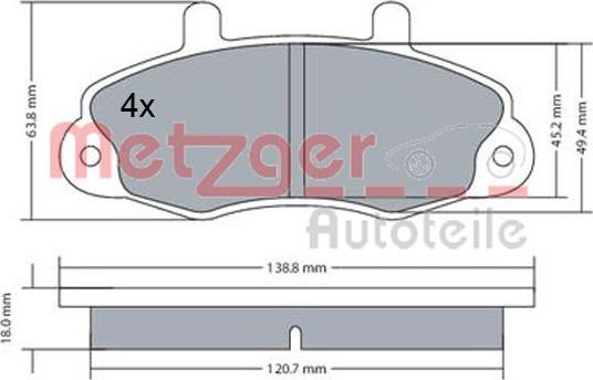 Metzger 1170604 - Гальмівні колодки, дискові гальма avtolavka.club