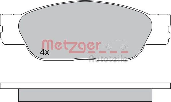 Metzger 1170610 - Гальмівні колодки, дискові гальма avtolavka.club