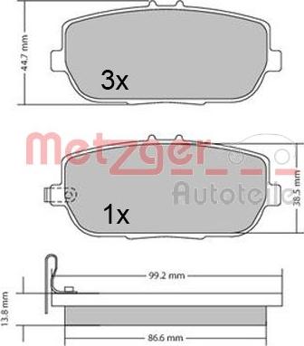 Metzger 1170617 - Гальмівні колодки, дискові гальма avtolavka.club
