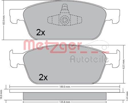 Metzger 1170689 - Гальмівні колодки, дискові гальма avtolavka.club