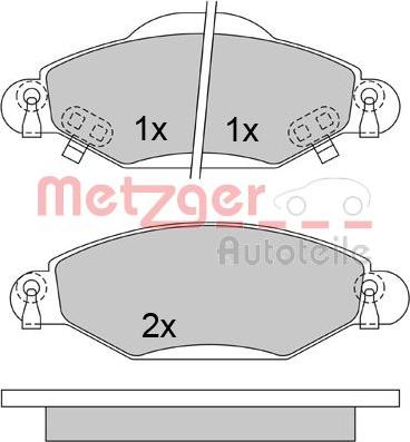 Metzger 1170632 - Гальмівні колодки, дискові гальма avtolavka.club