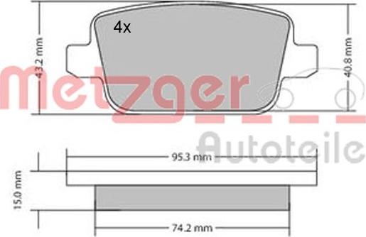 Metzger 1170058 - Гальмівні колодки, дискові гальма avtolavka.club