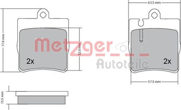 Metzger 1170064 - Гальмівні колодки, дискові гальма avtolavka.club