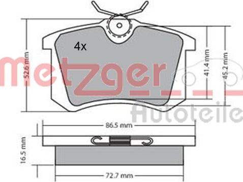 Metzger 1170060 - Гальмівні колодки, дискові гальма avtolavka.club
