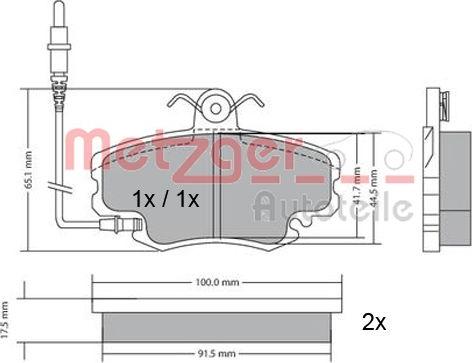 Metzger 1170009 - Гальмівні колодки, дискові гальма avtolavka.club