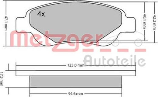 Metzger 1170089 - Гальмівні колодки, дискові гальма avtolavka.club