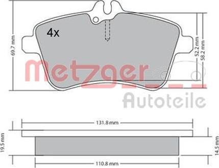 Metzger 1170083 - Гальмівні колодки, дискові гальма avtolavka.club