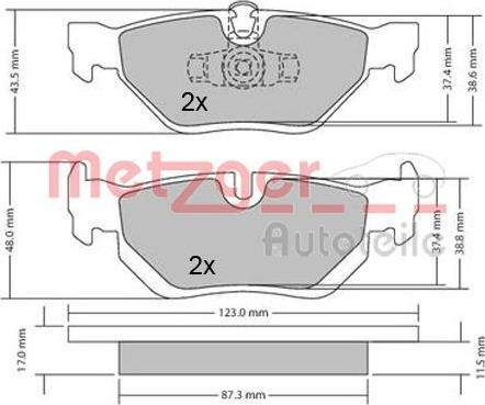 Metzger 1170031 - Гальмівні колодки, дискові гальма avtolavka.club