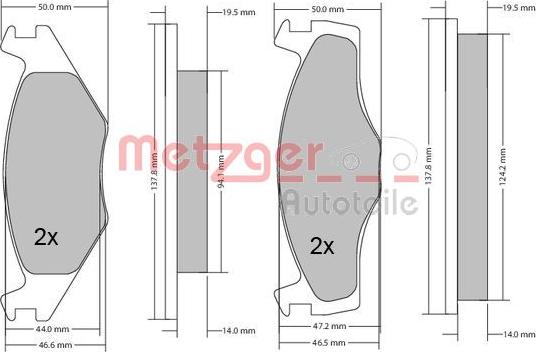 Metzger 1170033 - Гальмівні колодки, дискові гальма avtolavka.club
