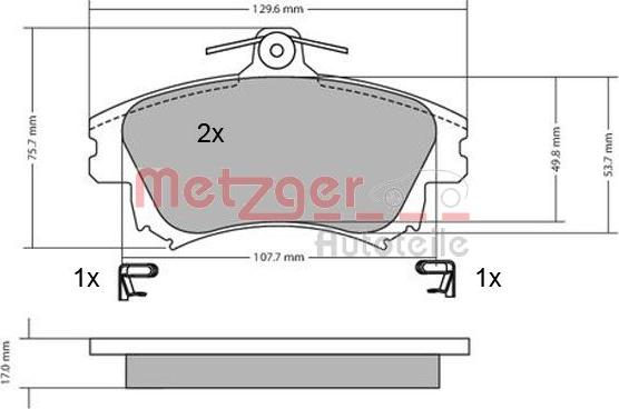 Metzger 1170032 - Гальмівні колодки, дискові гальма avtolavka.club