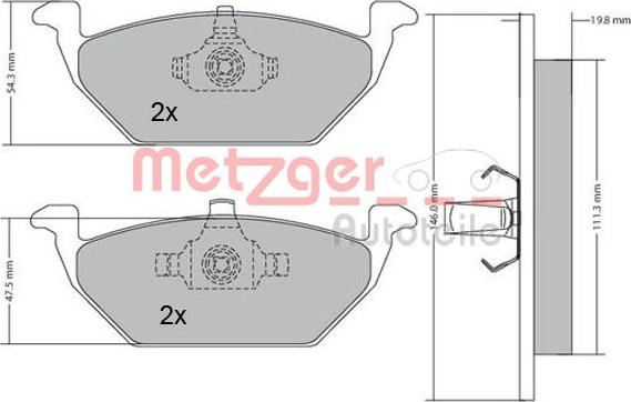 Metzger 1170027 - Гальмівні колодки, дискові гальма avtolavka.club