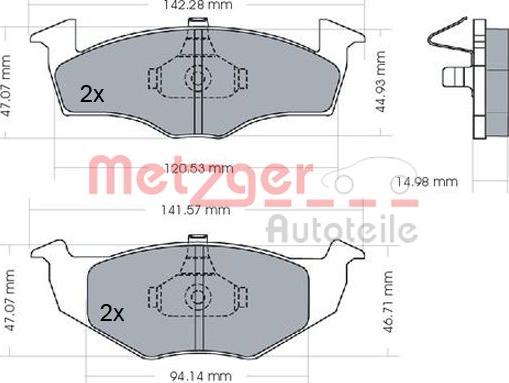 Metzger 1170072 - Гальмівні колодки, дискові гальма avtolavka.club