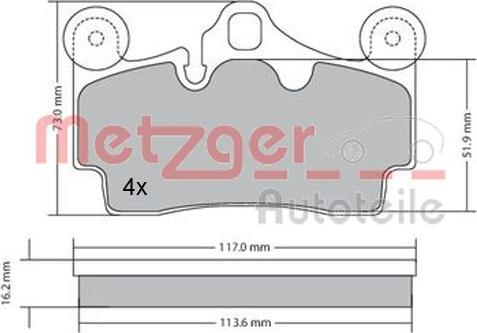 Metzger 1170191 - Гальмівні колодки, дискові гальма avtolavka.club