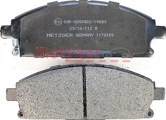 Metzger 1170159 - Гальмівні колодки, дискові гальма avtolavka.club