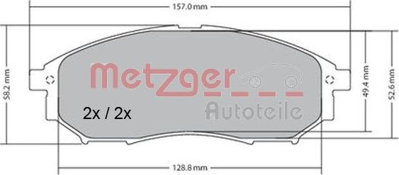 Metzger 1170101 - Гальмівні колодки, дискові гальма avtolavka.club