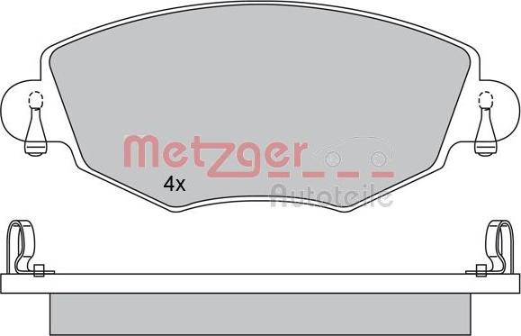Metzger 1170107 - Гальмівні колодки, дискові гальма avtolavka.club