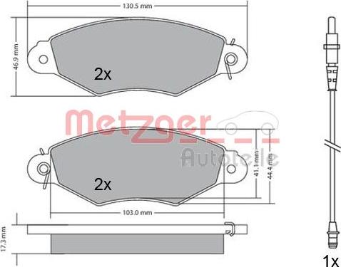 Metzger 1170115 - Гальмівні колодки, дискові гальма avtolavka.club