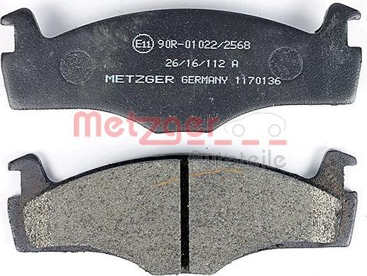 Metzger 1170136 - Гальмівні колодки, дискові гальма avtolavka.club