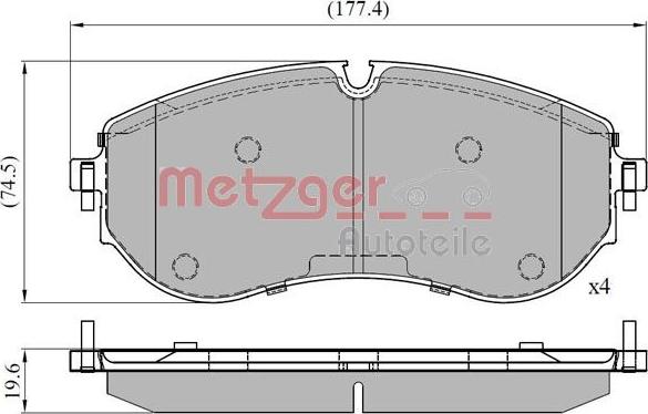 Metzger 1170898 - Гальмівні колодки, дискові гальма avtolavka.club