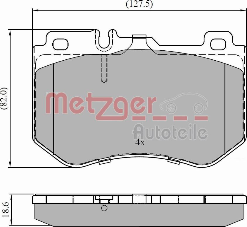 Metzger 1170852 - Гальмівні колодки, дискові гальма avtolavka.club