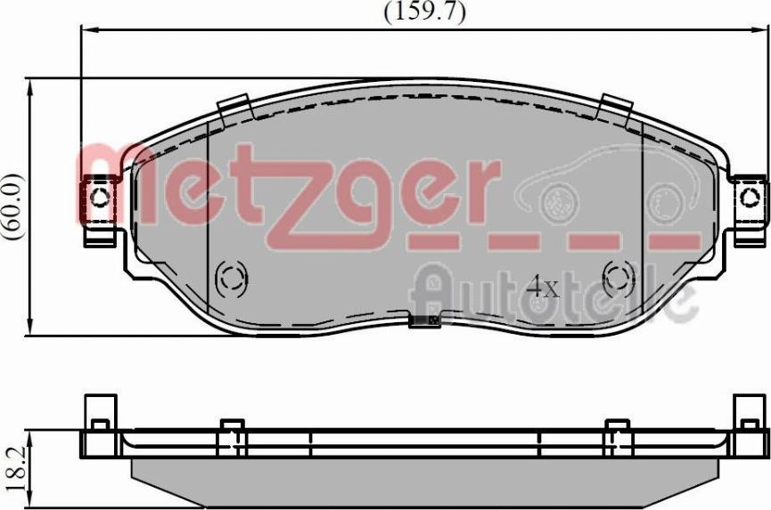 Metzger 1170834 - Гальмівні колодки, дискові гальма avtolavka.club