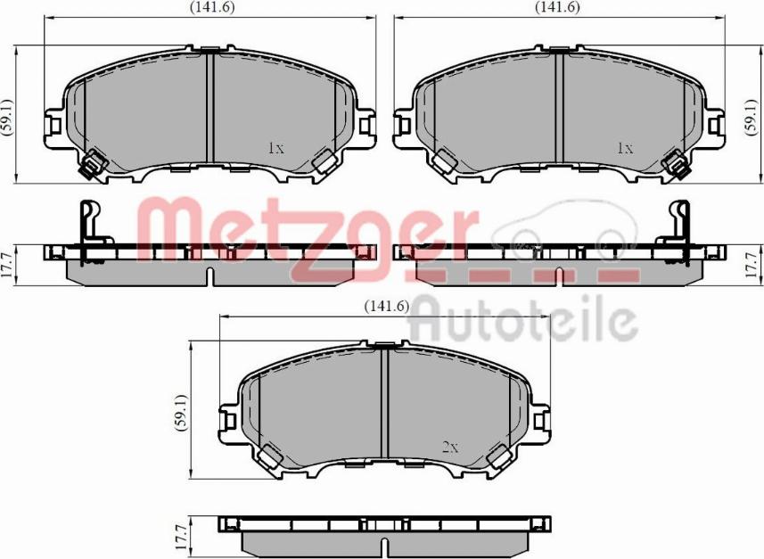 Metzger 1170835 - Гальмівні колодки, дискові гальма avtolavka.club