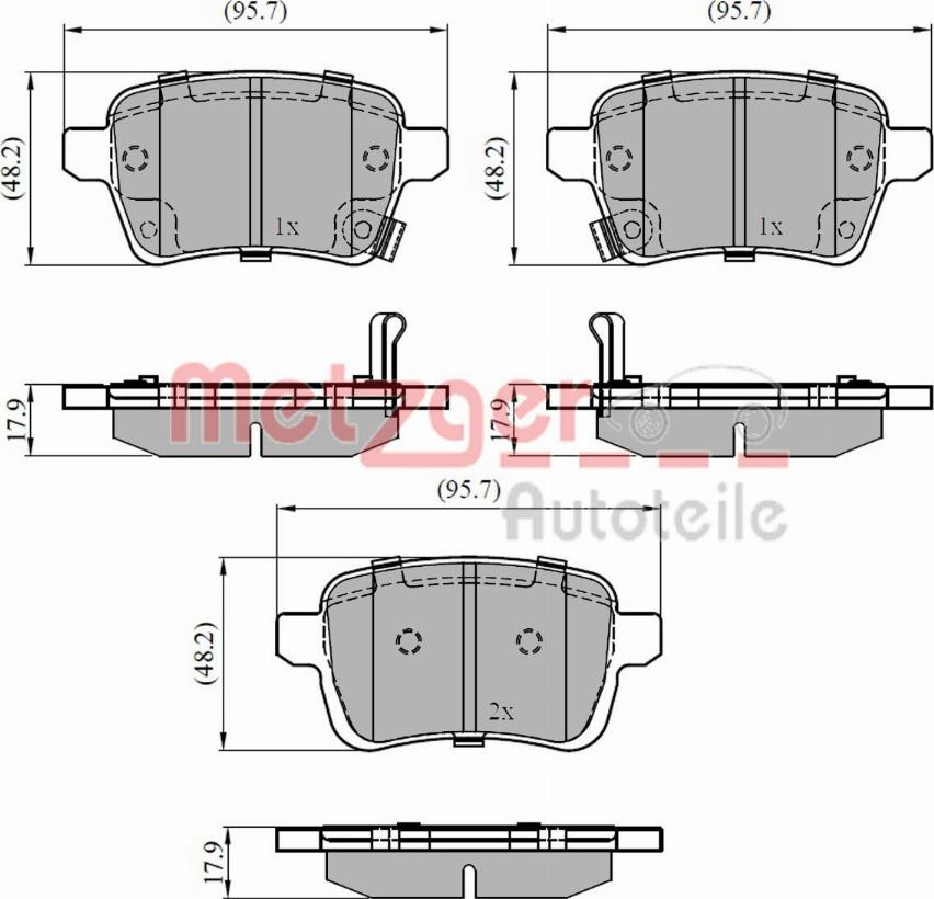 Metzger 1170836 - Гальмівні колодки, дискові гальма avtolavka.club