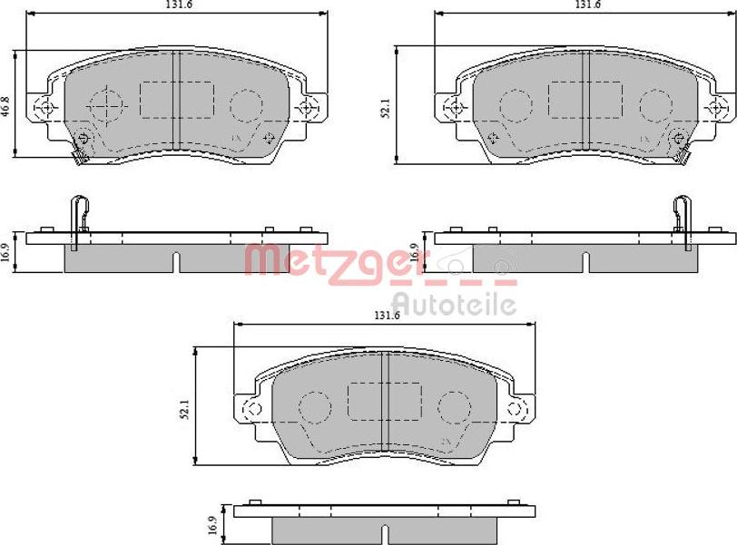 Metzger 1170824 - Гальмівні колодки, дискові гальма avtolavka.club