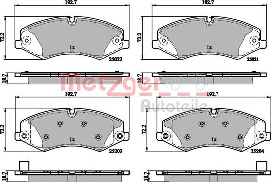 Metzger 1170879 - Гальмівні колодки, дискові гальма avtolavka.club