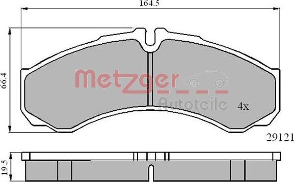 Metzger 1170874 - Гальмівні колодки, дискові гальма avtolavka.club