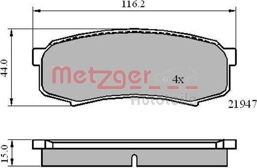 Metzger 1170871 - Гальмівні колодки, дискові гальма avtolavka.club