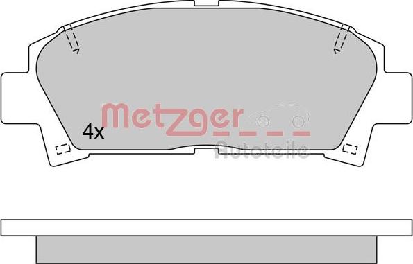 Metzger 1170398 - Гальмівні колодки, дискові гальма avtolavka.club