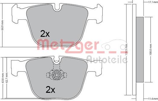 Metzger 1170356 - Гальмівні колодки, дискові гальма avtolavka.club