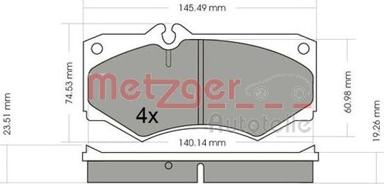 Metzger 1170351 - Гальмівні колодки, дискові гальма avtolavka.club