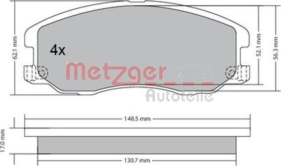 Metzger 1170358 - Гальмівні колодки, дискові гальма avtolavka.club