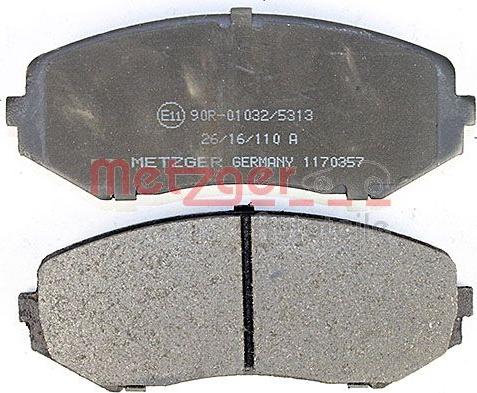 Metzger 1170357 - Гальмівні колодки, дискові гальма avtolavka.club
