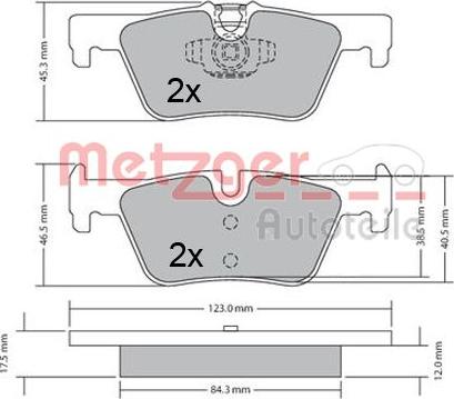 Metzger 1170368 - Гальмівні колодки, дискові гальма avtolavka.club