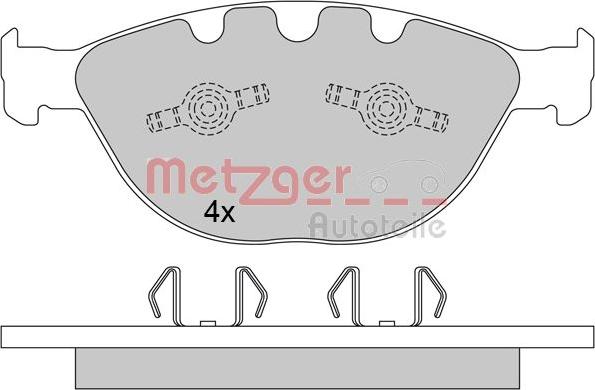 Metzger 1170380 - Гальмівні колодки, дискові гальма avtolavka.club