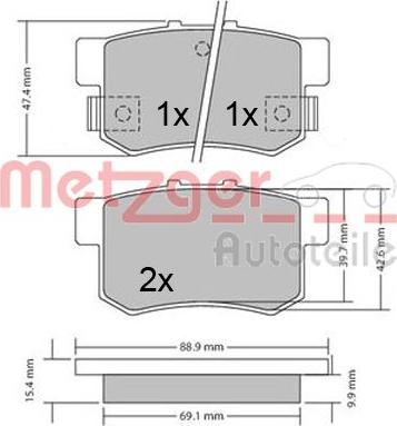 Metzger 1170337 - Гальмівні колодки, дискові гальма avtolavka.club