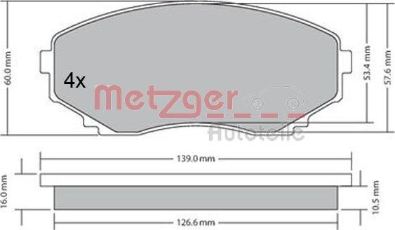 Metzger 1170375 - Гальмівні колодки, дискові гальма avtolavka.club
